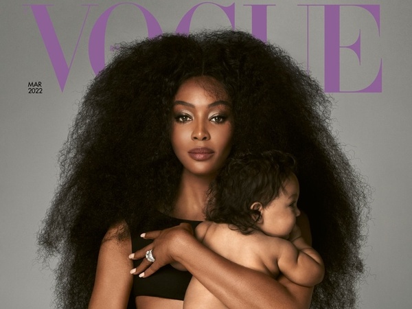 Naomi Campbell Pemotretan Perdana dengan Bayinya, Debut di Vogue Inggris