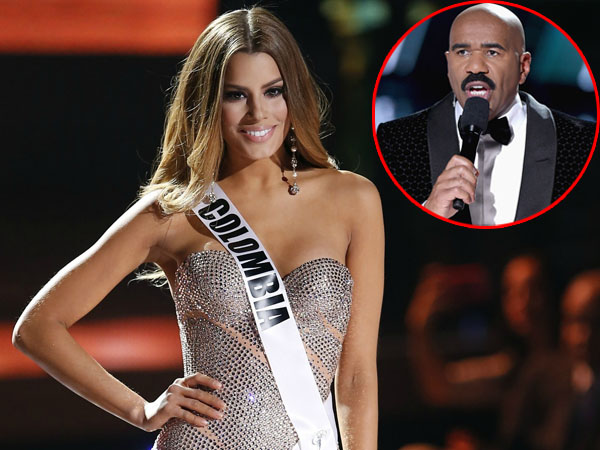 Kembali Bertemu, Miss Colombia Suruh Steve Harvey untuk Belajar Membaca