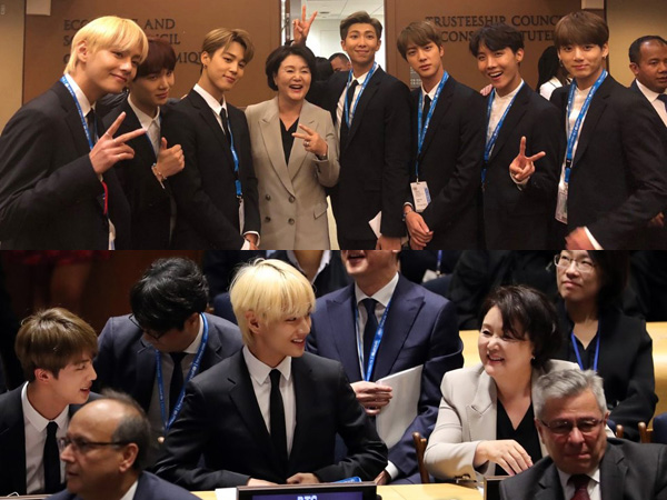 Melihat Hangatnya Pertemuan BTS dengan Ibu Negara Korsel di Sidang PBB #UNGA