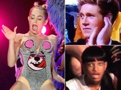 Reaksi Kaget Seleb Tonton Aksi Sensasional Miley Cyrus di MTV VMA