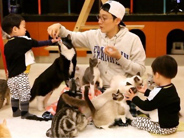 Lucunya Ketika Lee Hwi Jae Ajarkan Si Kembar Seoeon & Seojun Mengurus Kucing