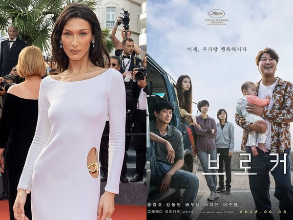 Bella Hadid Tunjukkan Dukungan untuk Film Broker dan Song Kang Ho di Cannes Film Festival