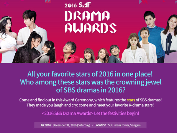 K-Drama Hingga 'Pasangan Seleb' Ini Masuk Nominasi Penghargaan '2016 SAF Drama Awards'!