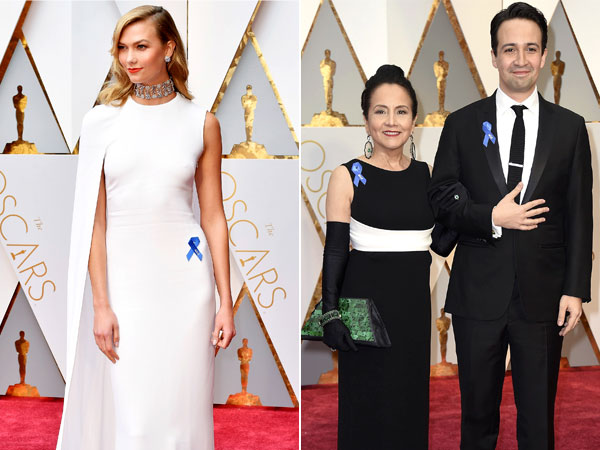 Selebriti Hollywood Ramai Kenakan Pita Biru di Oscar 2017, Ada Apa?