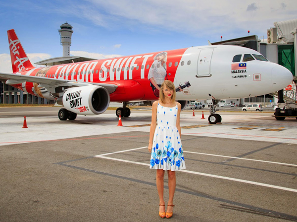 AirAsia Pernah Jadi Pesawat Resmi Tur Dunia Taylor Swift di Asia