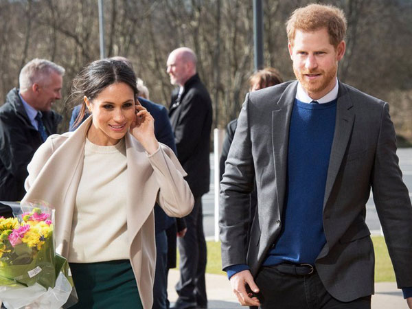 Image of the royal wedding pangeran harry and meghan markle