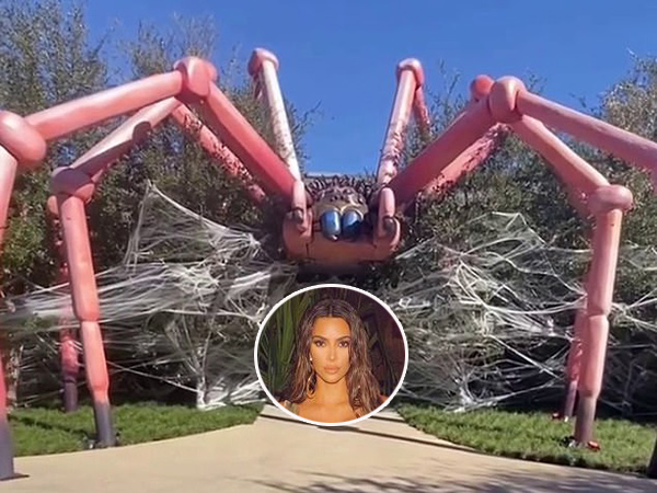 Wow! Kim Kardashian Ubah Rumah Jadi Sarang Laba-Laba Raksasa