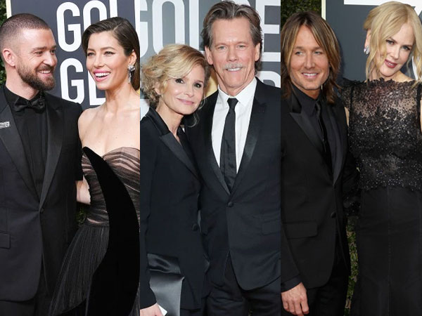 Pasangan Hollywood yang Sukses Menarik Perhatian di Red Carpet Golden Globes 2018