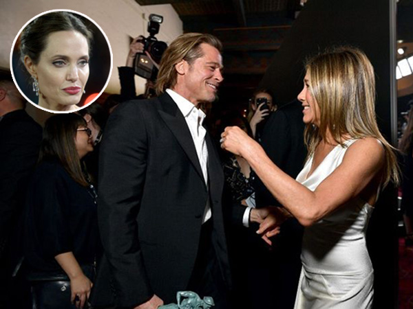 Reaksi Angelina Jolie Soal Kemesraan Brad Pitt dan Jennifer Aniston di SAG Awards