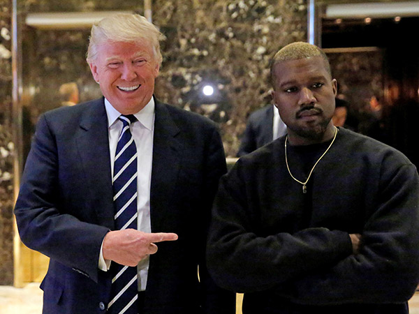 Berlawanan Politik, Kanye West Doakan Kesembuhan Donald Trump dan Istri