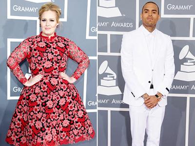 Tak Sopan di Grammy Awards, Chris Brown Kena Omel Adele?