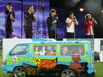 One Direction Akan Tur di Amerika dengan 'Mistery Machine' dalam Kartun Scooby Doo?
