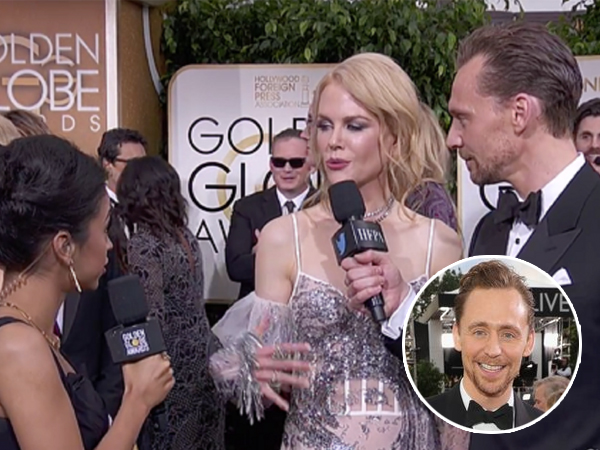 Terlihat Canggung, Nicole Kidman Ganggu Wawancara Tom Hiddleston di Golden Globes