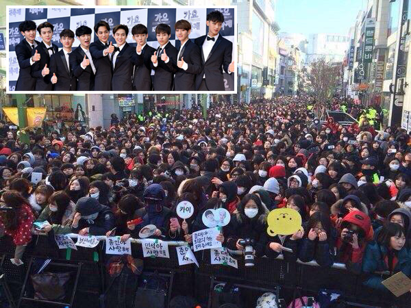 Dihadiri 30 Ribu Fans, Acara Fan Signing EXO Dikawal Ketat Kepolisian