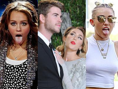 'Aksi Lidah' Miley Cyrus Dari Era Hannah Montana Hingga 2013