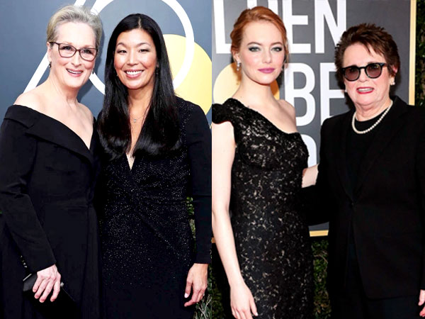 Tak Hanya Pakai Busana Hitam, Sederet Bintang Hollywood Ini Ajak Aktivis ke Golden Globes 2018