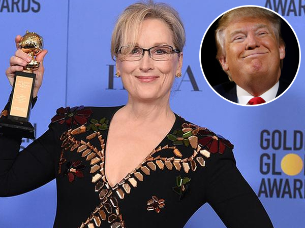 Terima Penghargaan Golden Globe 2017, Meryl Streep Sindir Pedas Donald Trump