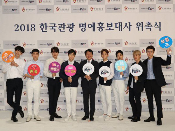 EXO Ditunjuk Jadi Duta Kehormatan Pariwisata Korea 2018
