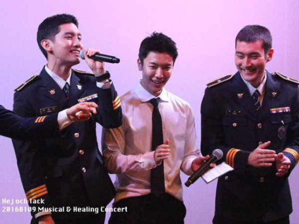Jadi Polisi, Donghae dan Siwon Super Junior Serta Changmin TVXQ Reuni di Acara Militer