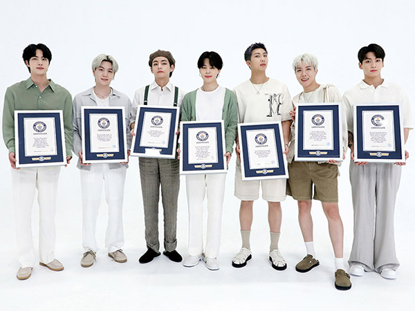 BTS Masuk Hall of Fame 2022 Guinness World Records dengan 23 Prestasi