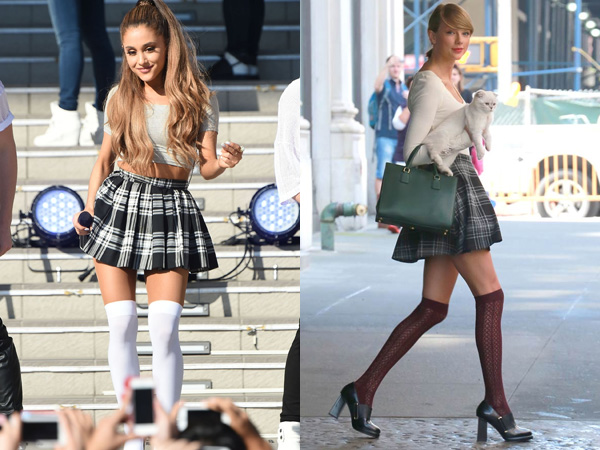 foto taylor swift dan ariana grande gaya fashion school girl a la ariana grande vs taylor foto taylor swift dan ariana grande gaya fashion school girl a la ariana grande vs taylor