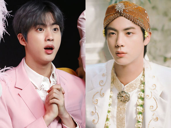 Begini Reaksi Jin Saat Melihat Foto Editan BTS Menikah Pakai Baju Adat Jawa