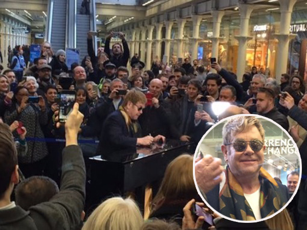 Elton John Kejutkan Stasiun London Dengan Gelar ‘Konser’ Piano Dadakan!