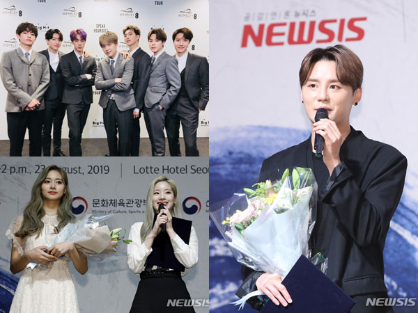 BTS, TWICE, dan Junsu JYJ Terima Penghargaan Hallyu Culture Daesang di K-Expo 2019