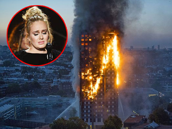 Diam-diam Adele Beri Dukungan Menyentuh Bagi Korban Kebakaran Apartemen di London