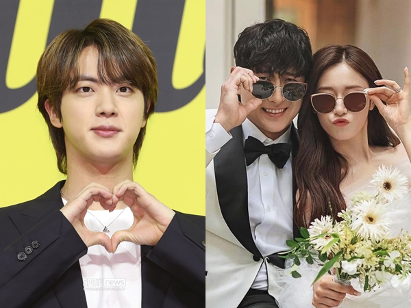 Momen Lucu Jin BTS Kondangan ke Pernikahan Jiyeon T-Ara