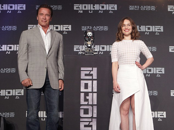 Promosi ‘Terminator Genysis’, Arnold Schwarzenegger Dan Emilia Clark Tiba Di Seoul