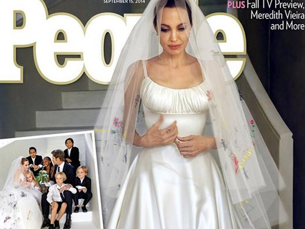 Ini Gaun Pernikahan Angelina Jolie & Brad Pitt yang 'Didesain' Keenam Anaknya
