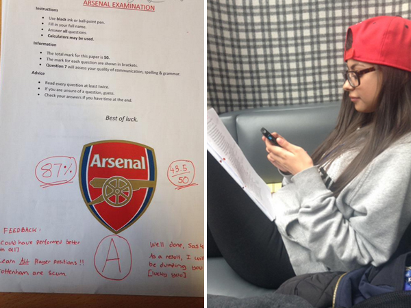 Gadis Ini Ditantang Pacarnya Kerjakan Soal Ujian Arsenal!