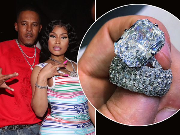 Nicki Minaj Pamer Cincin Pernikahan Mewah Senilai Rp 15 M