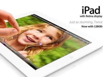Apple  Resmi Luncurkan iPad  128 GB