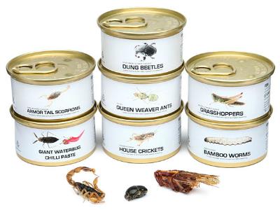 Hii, Serangga-serangga Mengerikan Dijadikan Makanan Kaleng Bermacam Rasa!