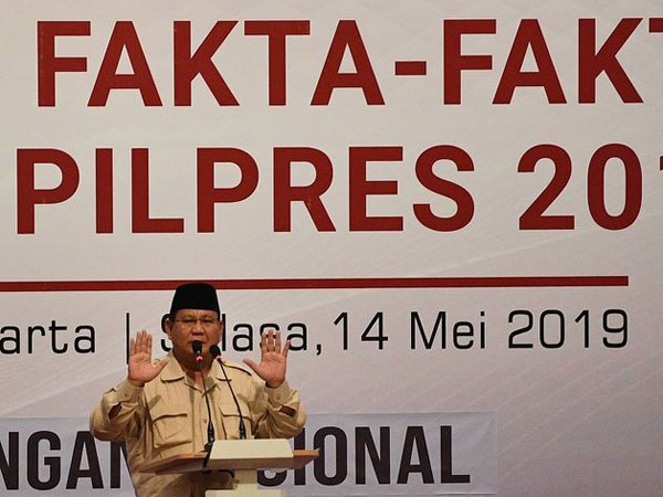 Angka Klaim Kemenangan Prabowo-Sandiaga yang Berubah dari 62 Persen Ke 54 Persen