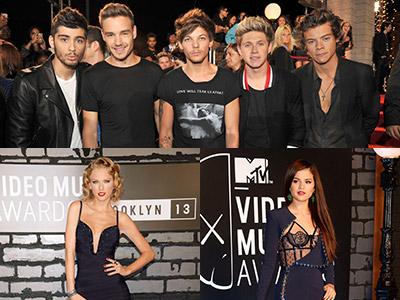 Gemerlap Gaya Para Selebriti di Red Carpet MTV VMA 2013