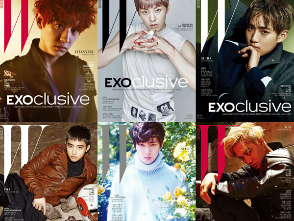 EXOclusive! Majalah W akan Rilis 9 Sampul Berbeda untuk Edisi Khusus EXO