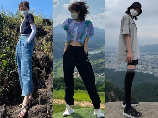 Inspirasi Outfit Santai Tapi Keren Ala Han Ji Hyun si Hobi Naik Gunung
