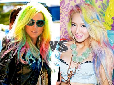 Rainbow Hair Ke$ha VS Hyoyeon 'SNSD', Siapa Lebih Keren?