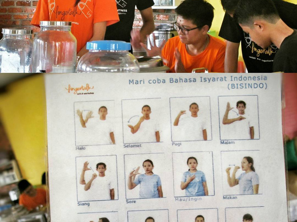 Uniknya Kafe Ini Tawarkan Makanan Murah Meriah Sambil Belajar Bahasa Isyarat