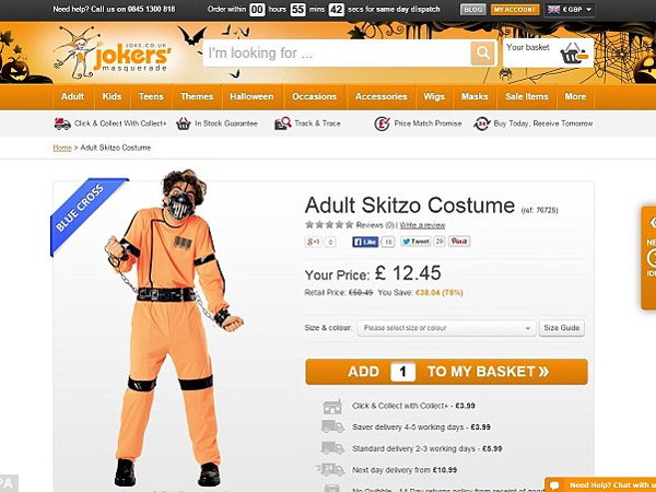 Jual Kostum Halloween Terlalu Ekstrim, Situs Jual-Beli Ini Dikecam!