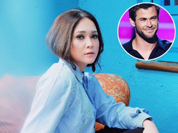 Pose Cantik Maia Estianty Bareng Chris Hemsworth Bikin Iri Netizen