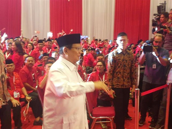 Jadi Satu-satunya yang Disapa Megawati, Prabowo Dapat Sambutan Paling Riuh di Rakernas PDI-P