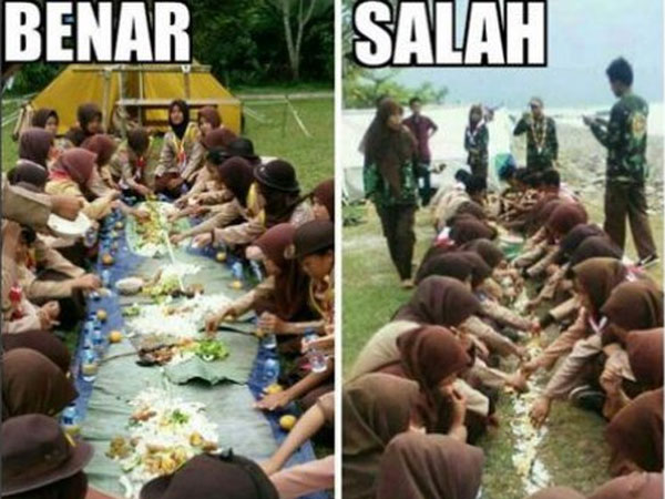 Pembina Terancam Sanksi Terkait Anak Pramuka Makan Tanpa Alas di Rumput