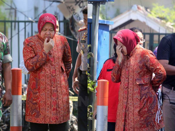 Viral Video Wali Kota Risma Saat Menerima Kabar Bom Bunuh Diri di Mapolresta Surabaya