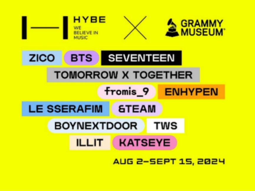 GRAMMY Museum Akan Buka Pameran Spesial Artis HYBE