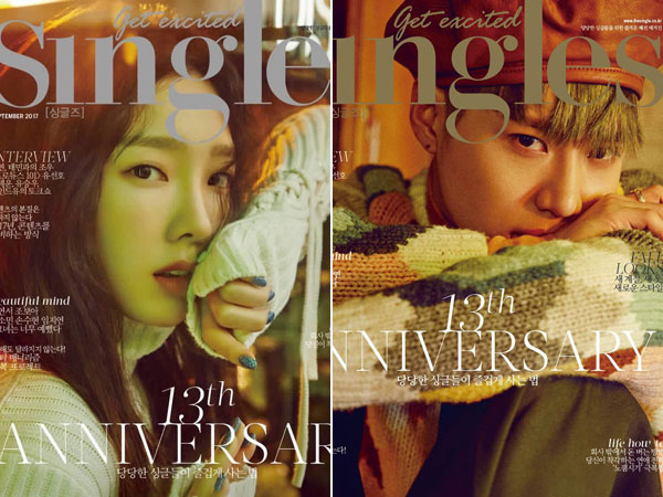 Taeyeon dan Taemin Hiasi Cover Majalah Singles Edisi Anniversary ke-13