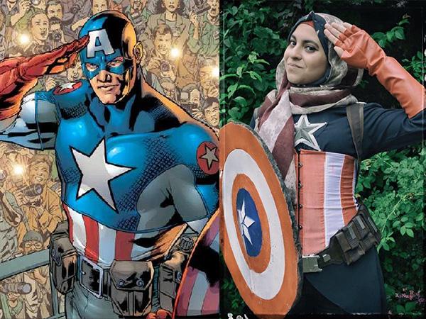 Eksis di Comic-Con, Cosplay Captain America Berhijab Jadi Viral Di Dunia Maya!